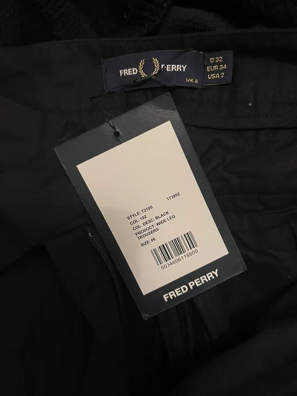 Fred Perry Fred Perry wide leg trousers