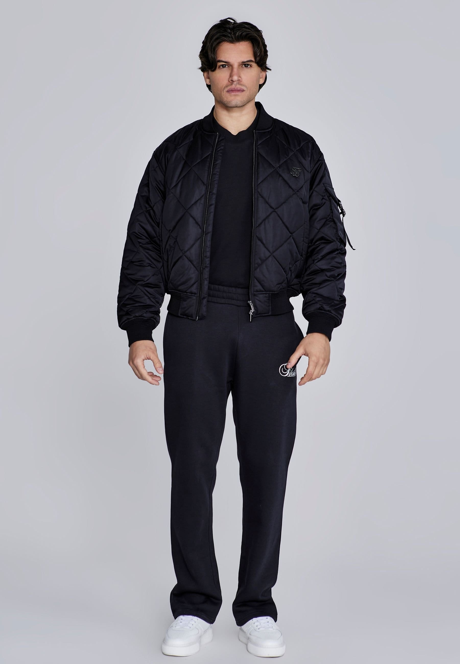 SikSilk SikSilk Men's Bomber Jacket in Black - 4