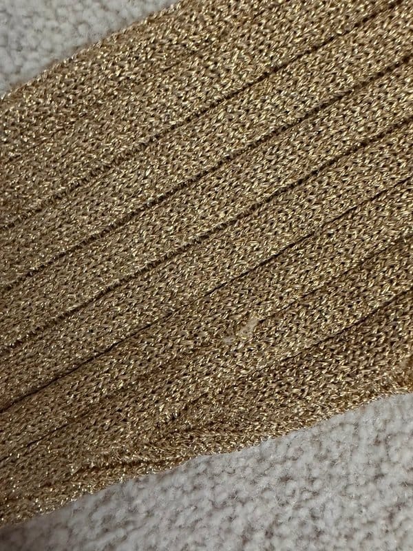 Never Fully Dressed Gold Metallic Knitted Maxi Dress