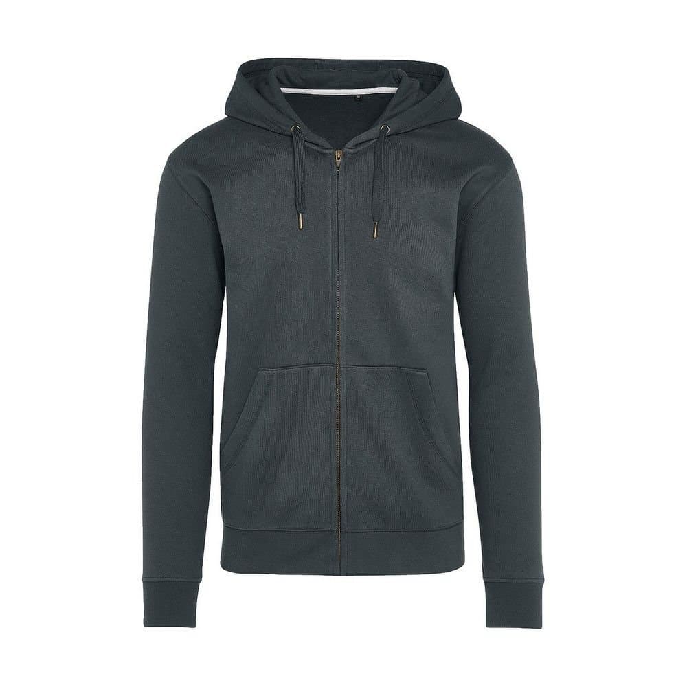 SG SG Men's Signature Tagless Full Zip Hoodie in Charcoal