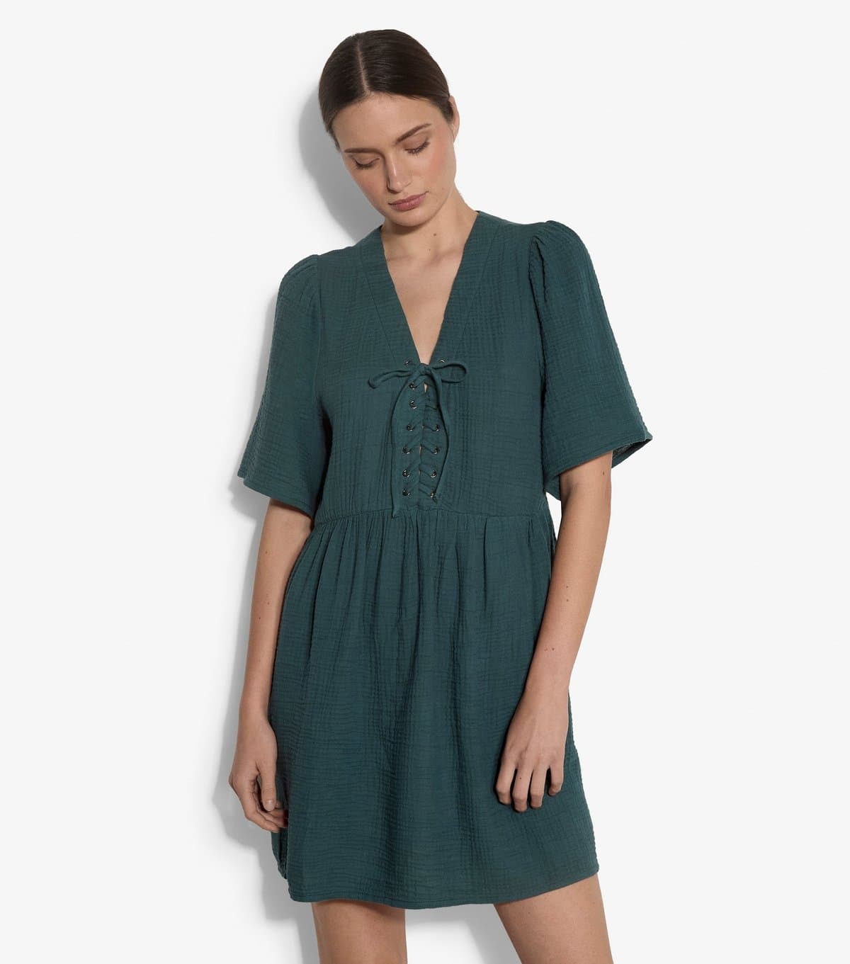 Apricot Women's Dark Green Babydoll Mini Dress Apricot New Look