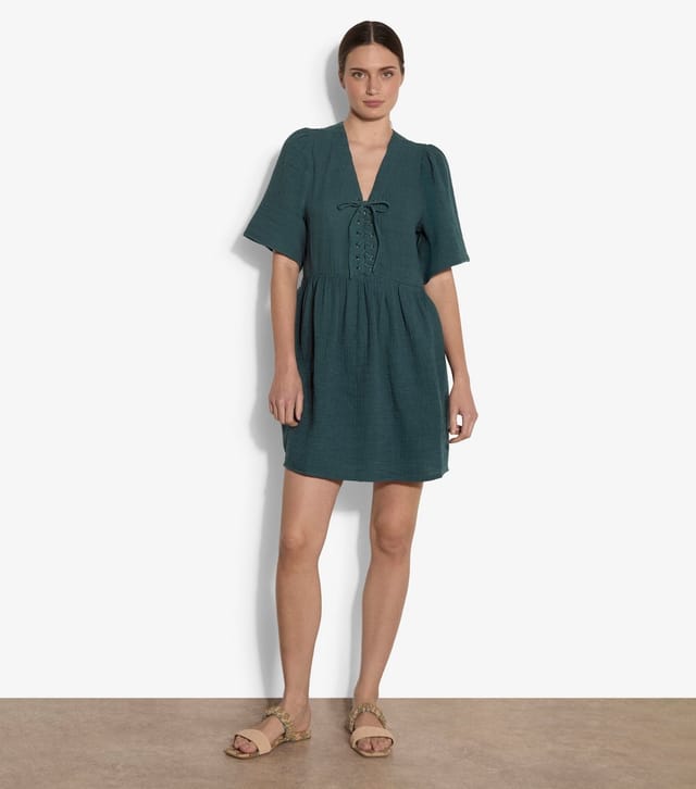 Apricot Women's Dark Green Babydoll Mini Dress Apricot New Look - 2