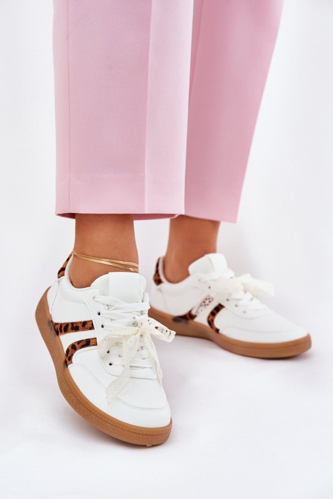 Love Lace Love Lace Women's Stylish Low Profile Sneakers with Removable Foam Insole in White