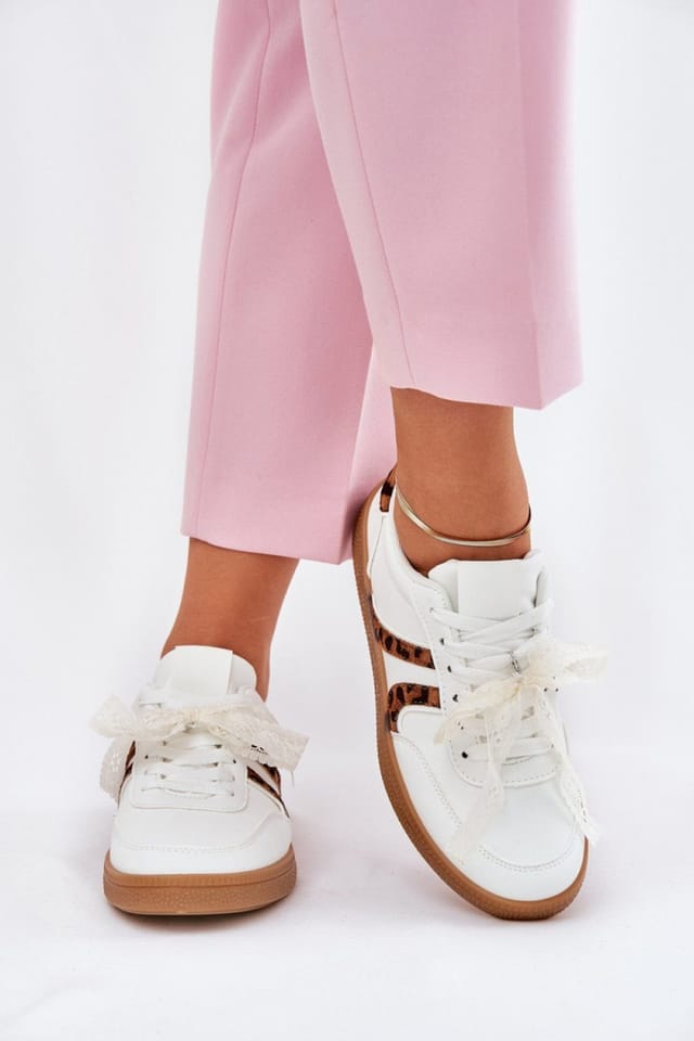 Love Lace Love Lace Women's Stylish Low Profile Sneakers with Removable Foam Insole in White - 3