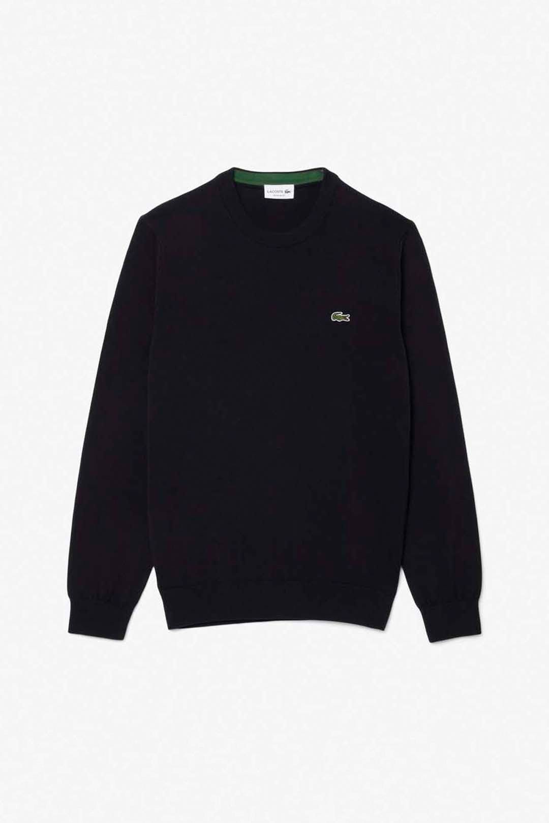 Lacoste Lacoste Men's Crew Neck Knit Jumper Black - 1