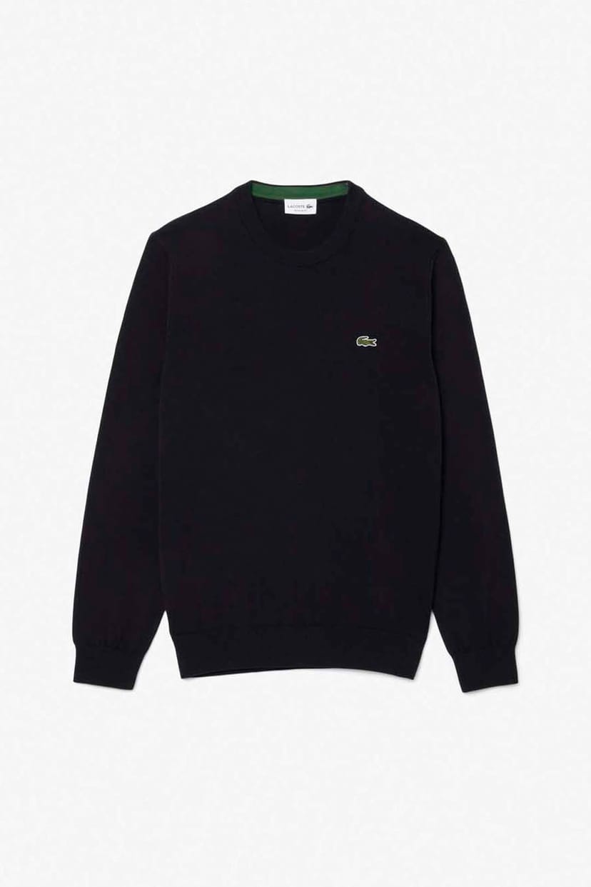 Lacoste Lacoste Men's Crew Neck Knit Jumper Black - 1