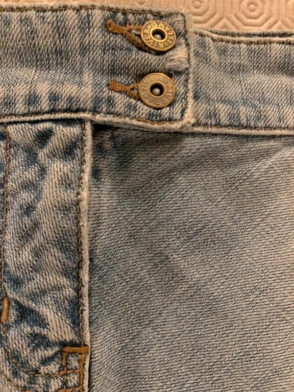River Island River Island vintage Denim low rise micro mini skirt size 12