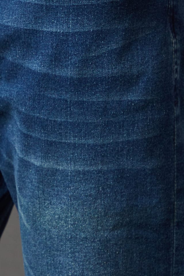 Burton Burton Men's Blue Wash Stretch Straight Fit Jeans in Light Wash - 3