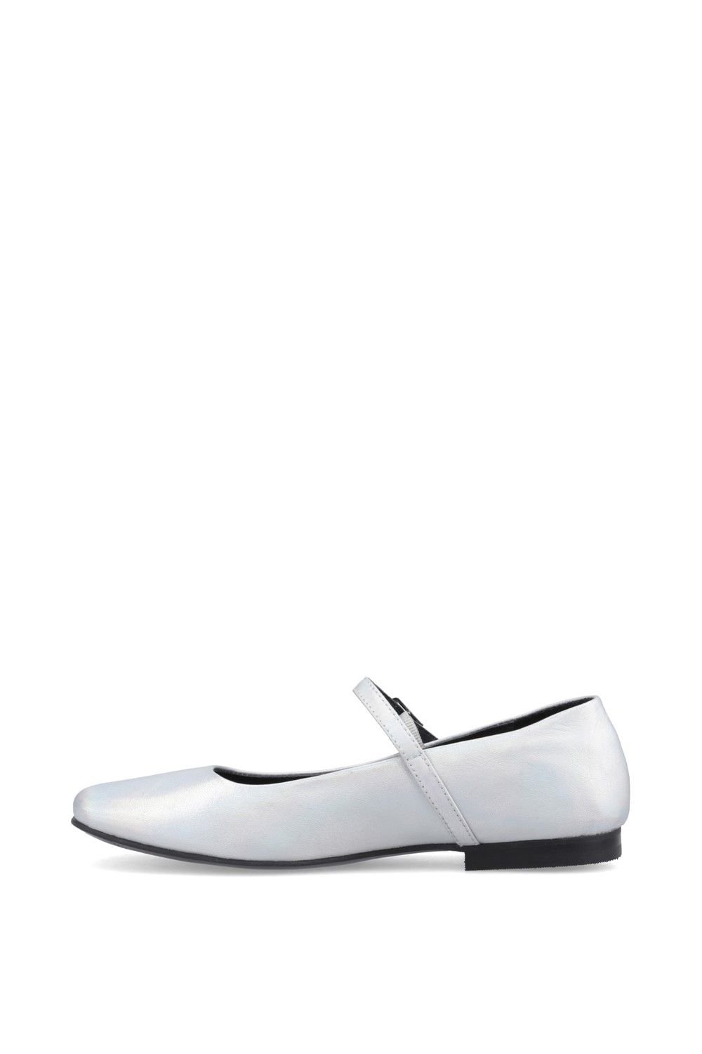 Hush Puppies Hush Puppies Women's Pasha Leather Ballerina in Silver - 4