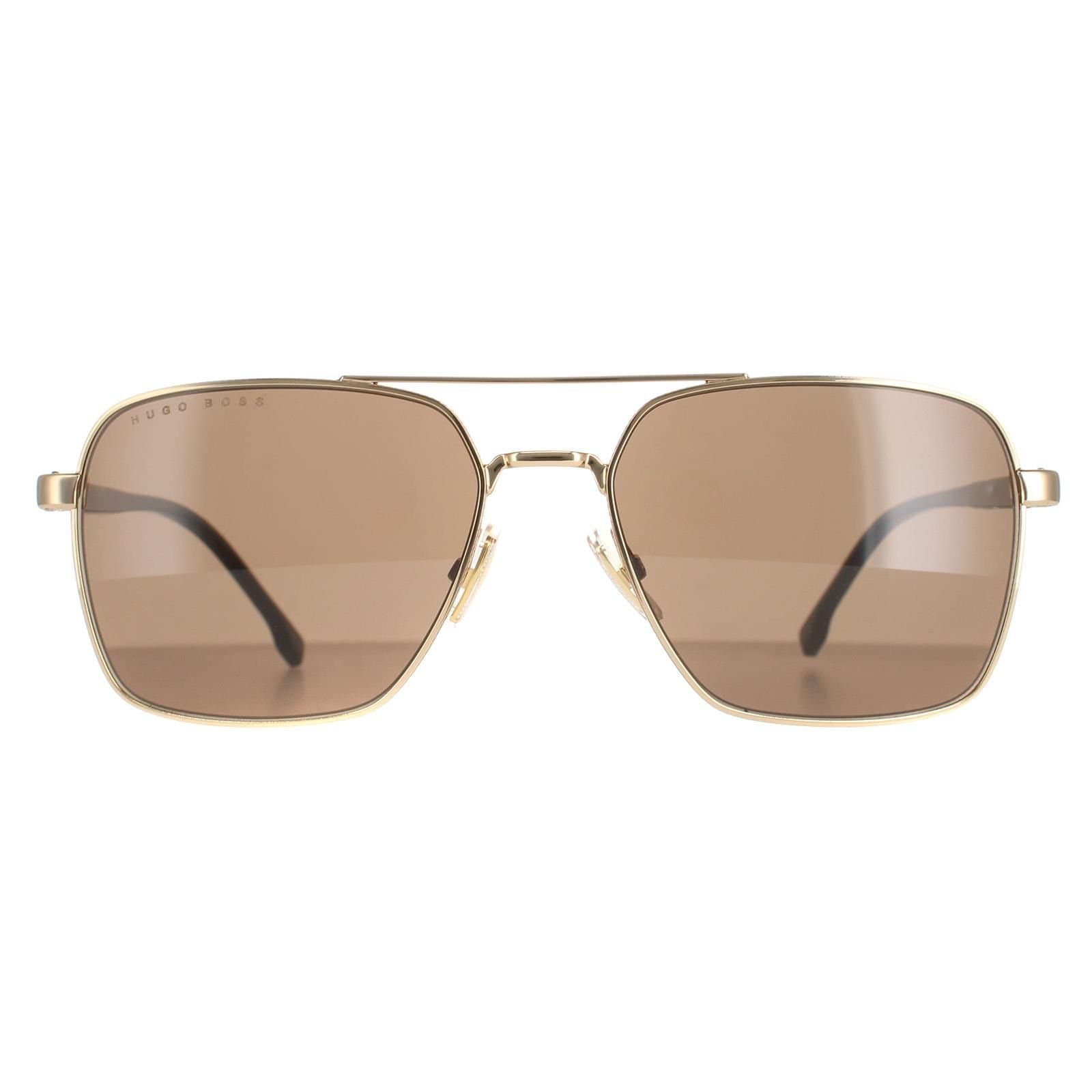 Hugo Boss Hugo Boss Men's Aviator Rose Gold Brown 1045/S/IT