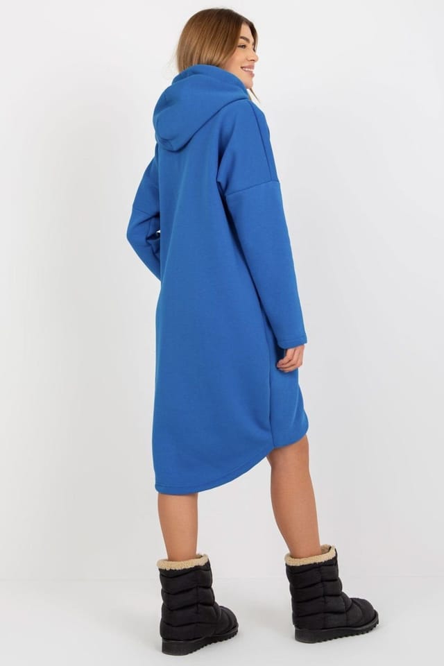 Love Lace Love Lace Women's Zip Hooded Sweatshirt Extended Cut in Blue - 3