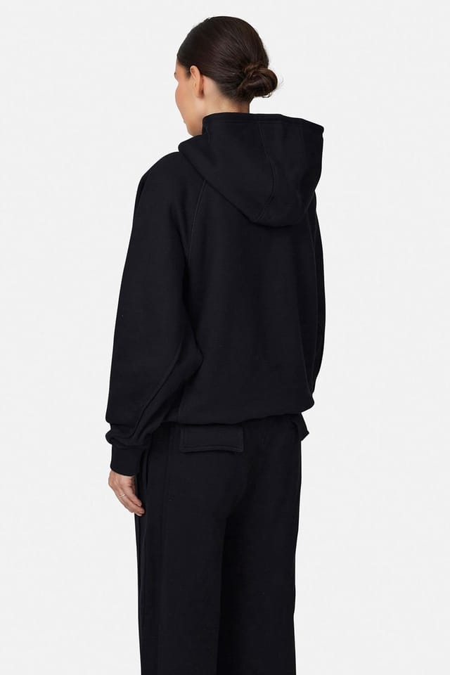 Good For Nothing Good For Nothing Women's Cropped Zip Hoodie in Black - 2
