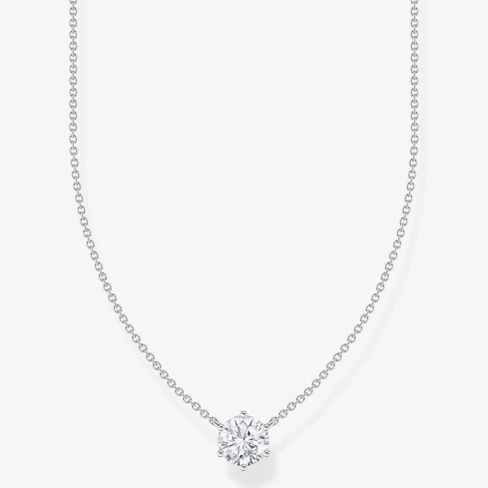 Thomas Sabo THOMAS SABO Women's Silver Cubic Zirconia Necklace KE2210-051-14-L45V