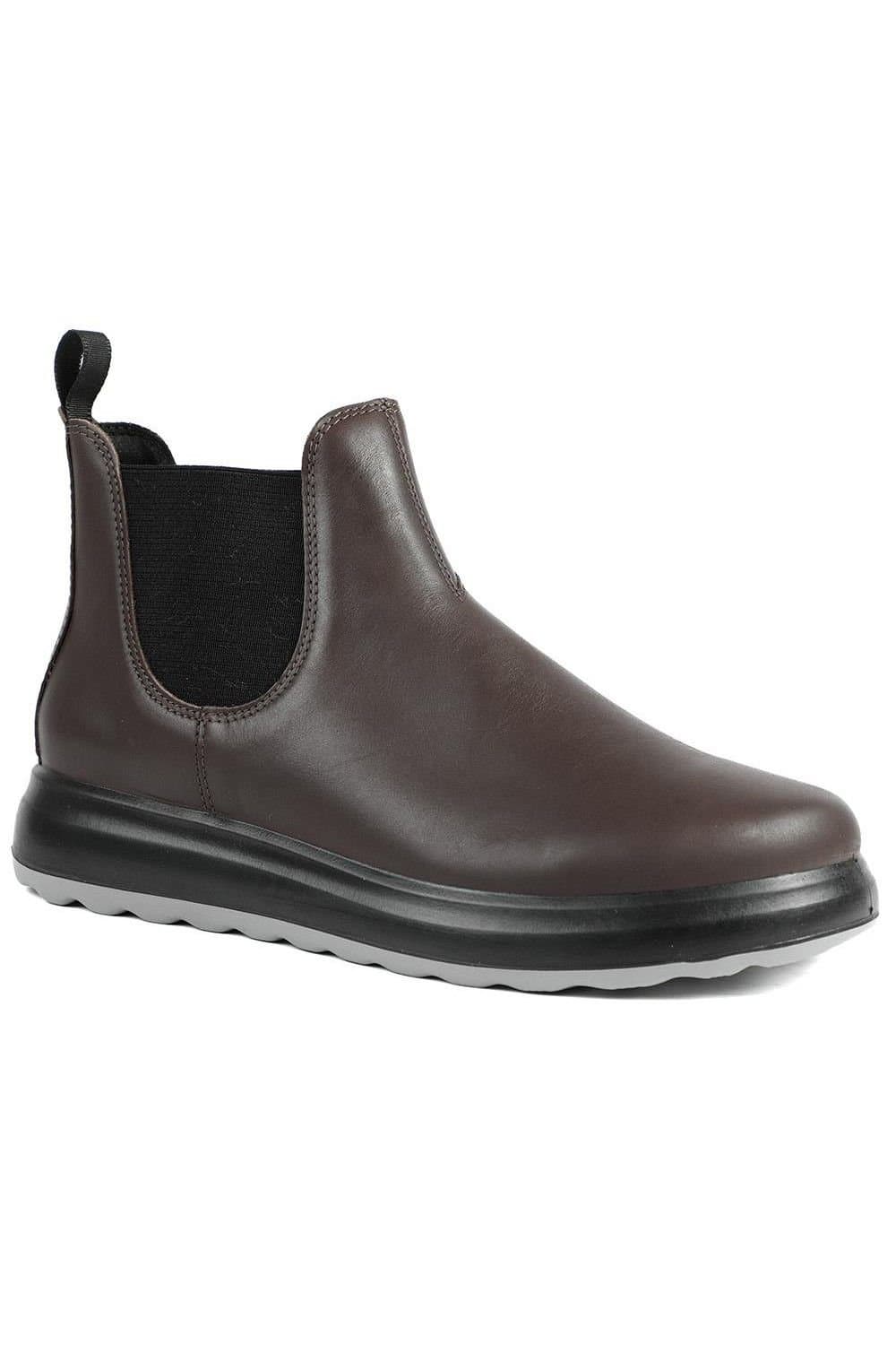 Fly Flot Fly Flot Men's FlyFlot Leather Slip On Ankle Boots in Dark Brown