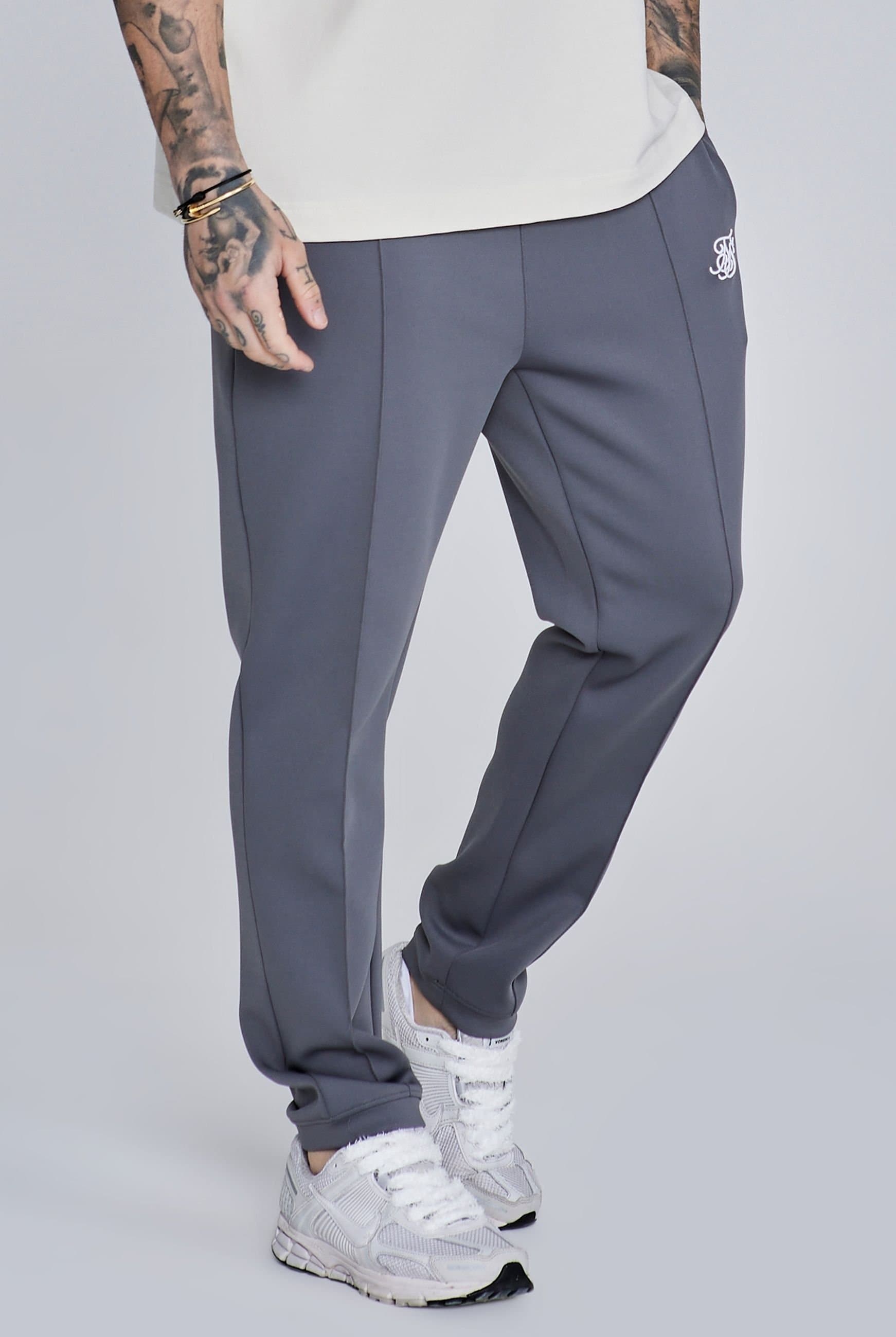 SikSilk SikSilk Men's Essentials Pleated Pants in Grey