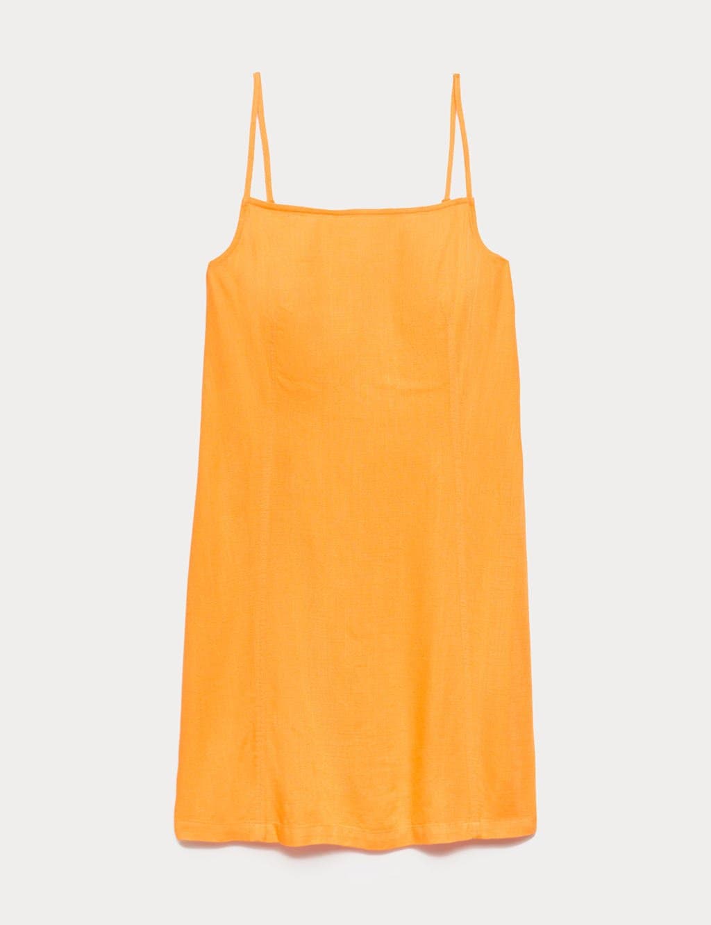 Marks & Spencer M&S Square Neck Mini Shift Dress with Linen Mango