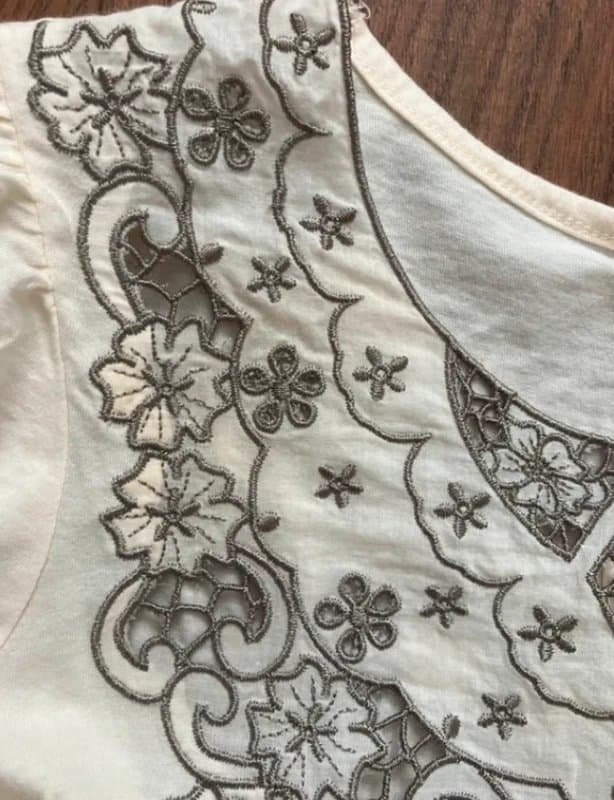 Topshop Vintage Topshop embroidered top with faults - please read description