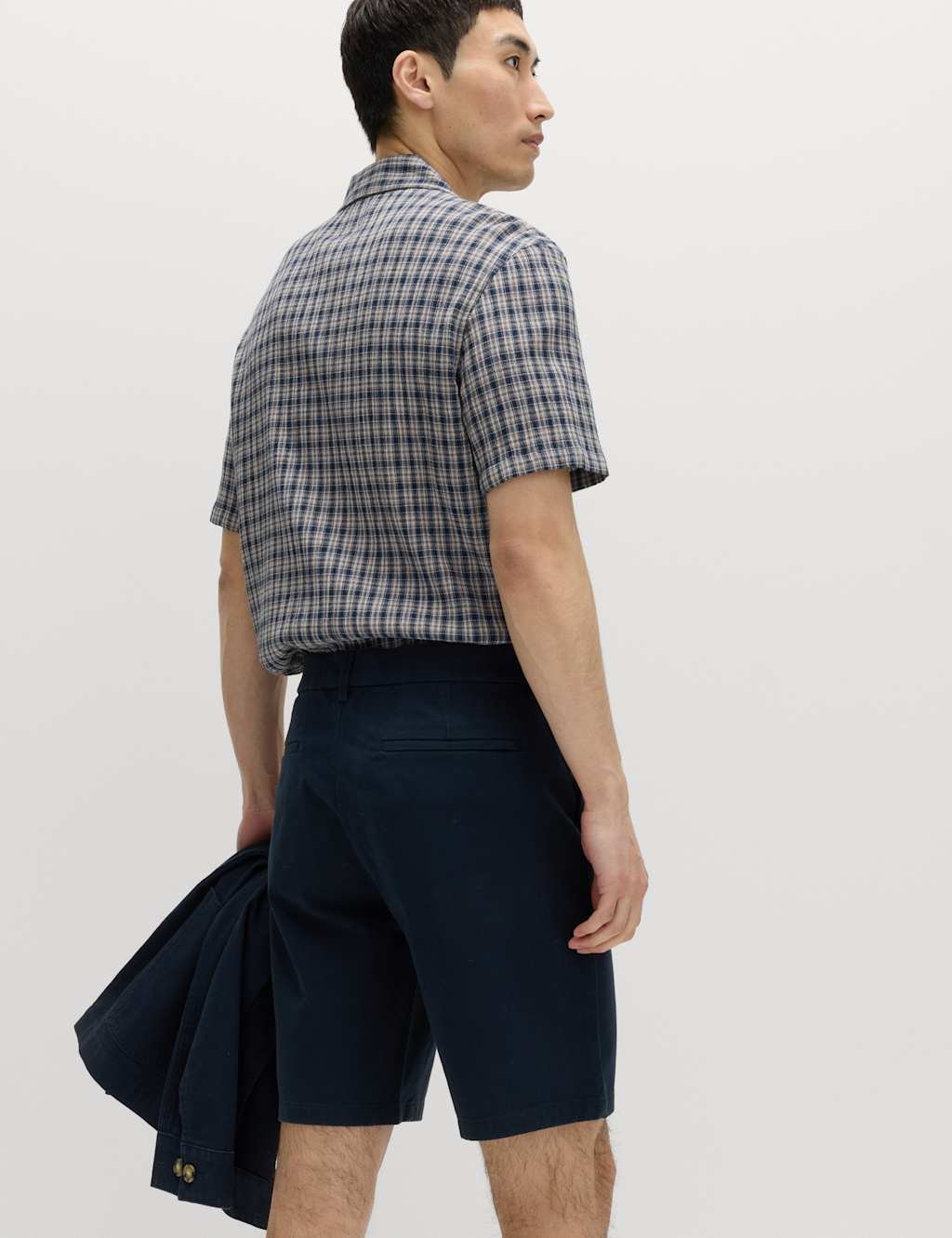 Marks & Spencer M&S Ultimate Stretch Chino Shorts Navy - 3