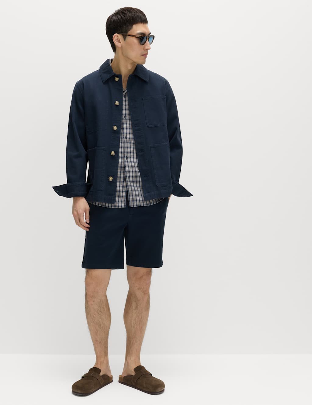 Marks & Spencer M&S Ultimate Stretch Chino Shorts Navy - 4