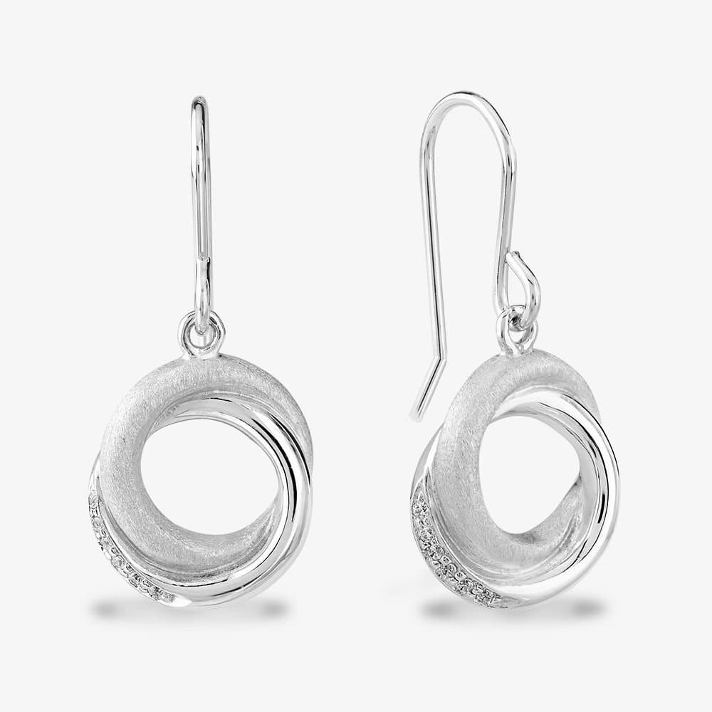 Rosa Lea Rosa Lea Silver Pavé Frosted Sparkle Earrings