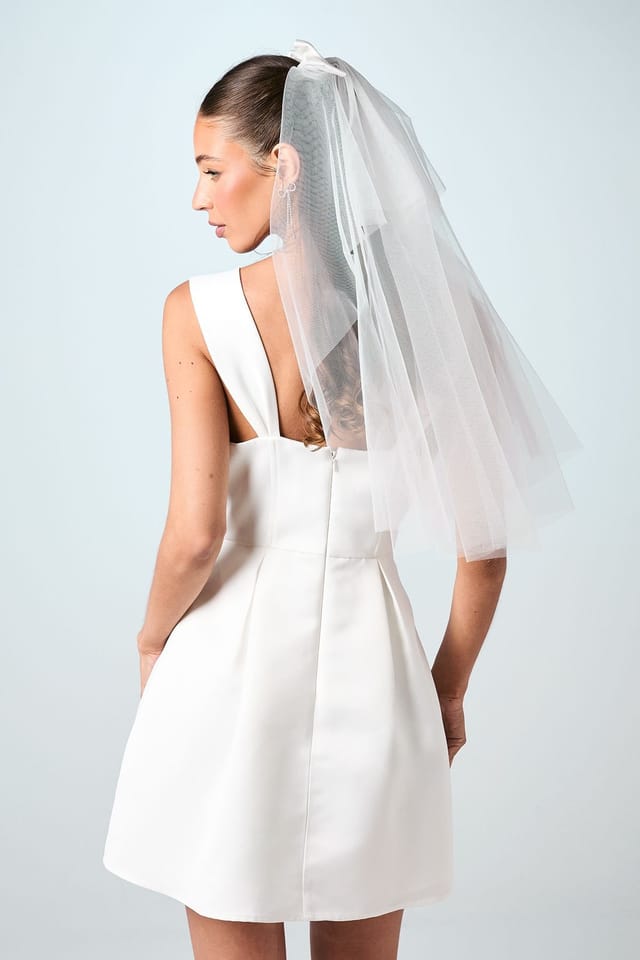 Coast Coast Women's Sweetheart Fit & Flare Mini Wedding Dress in Ivory - 3