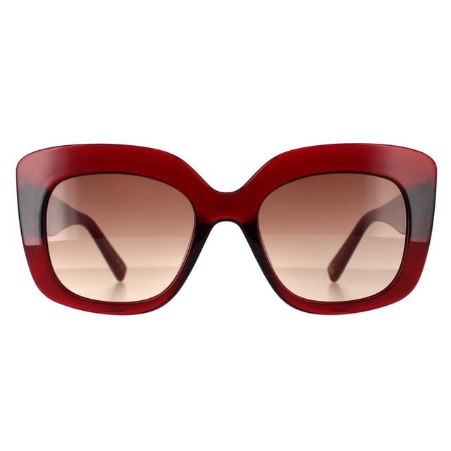 Ted Baker Ted Baker Women's Cat Eye Crystal Dark Red Brown Red Gradient TB1675 Hattie - 2