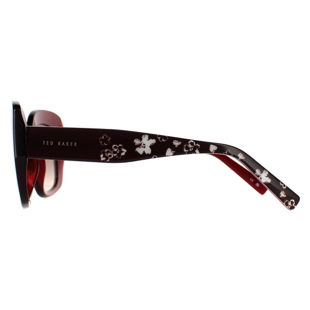 Ted Baker Ted Baker Women's Cat Eye Crystal Dark Red Brown Red Gradient TB1675 Hattie - 3