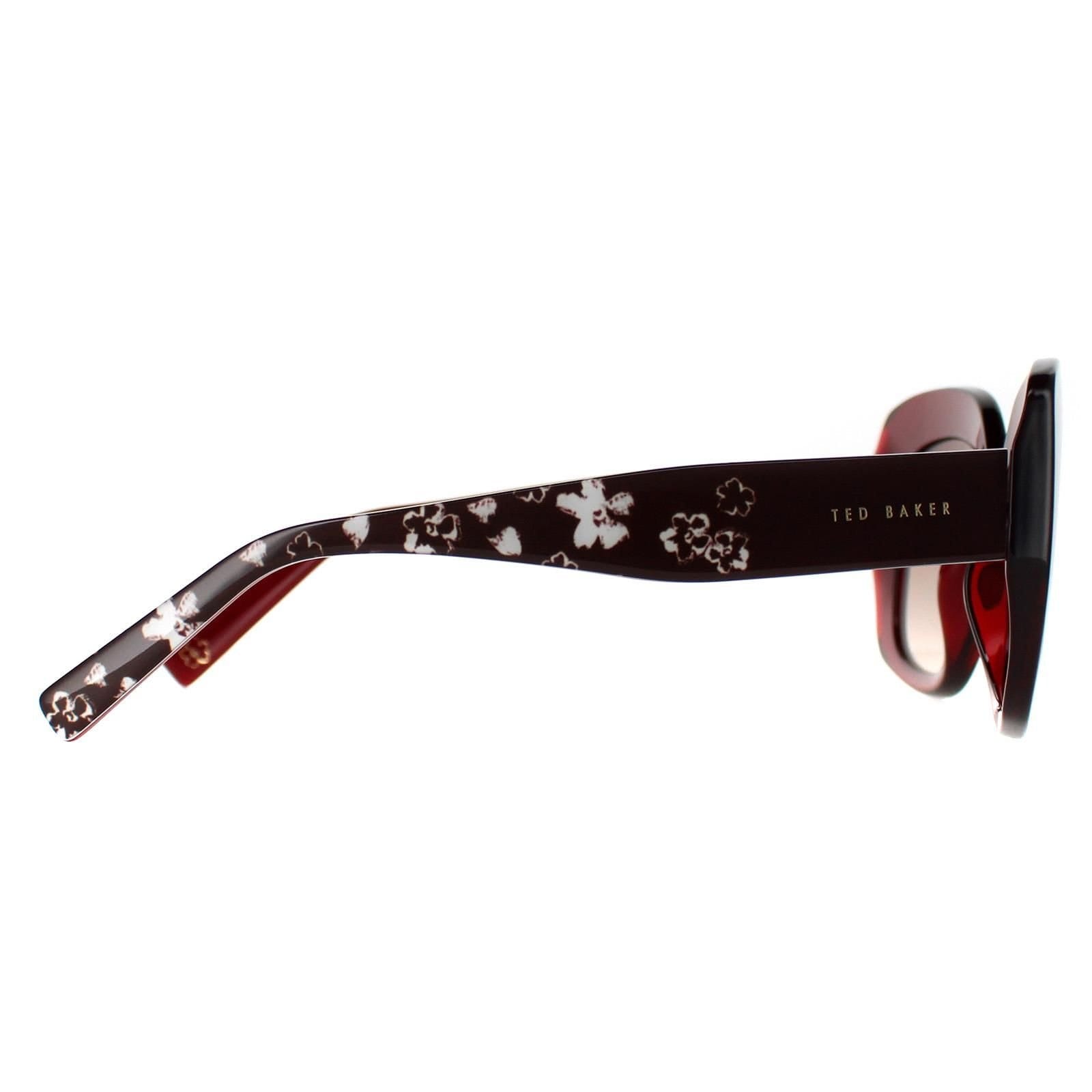 Ted Baker Ted Baker Women's Cat Eye Crystal Dark Red Brown Red Gradient TB1675 Hattie - 4