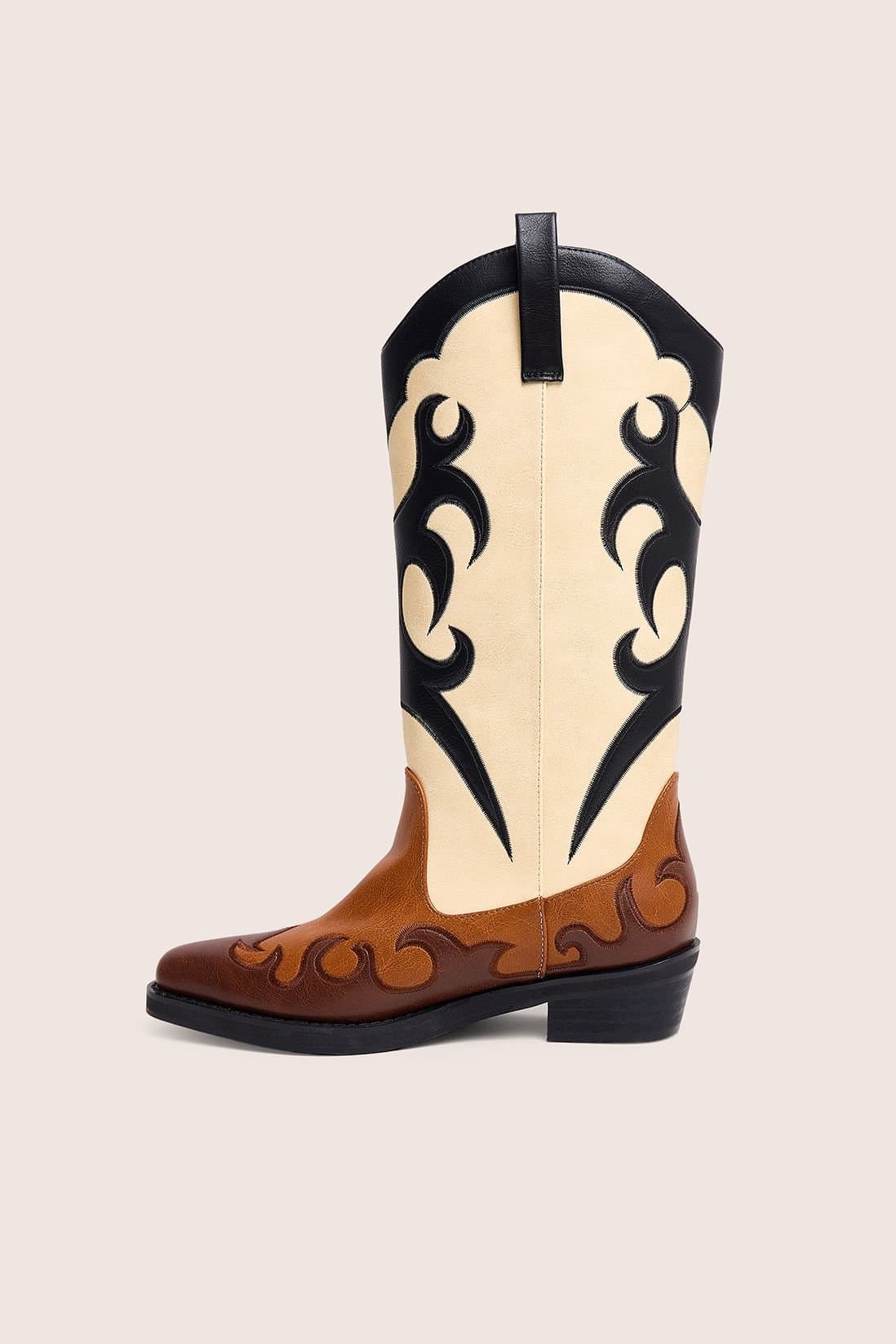 Public Desire Public Desire Women's Celia Brown Western Knee High Boots