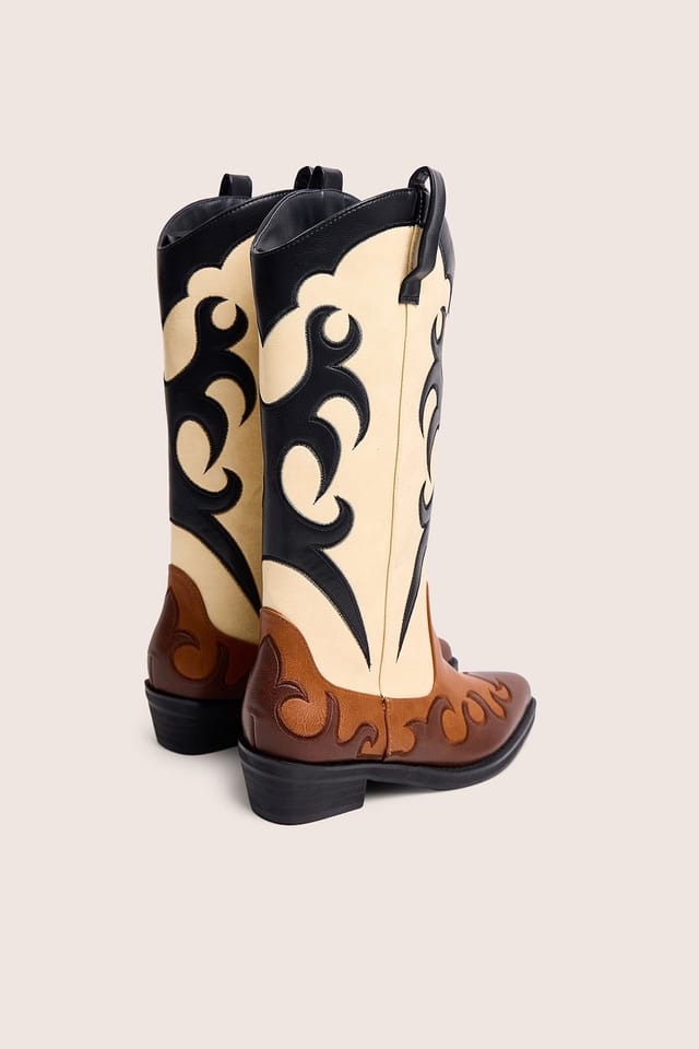 Public Desire Public Desire Women's Celia Brown Western Knee High Boots - 2