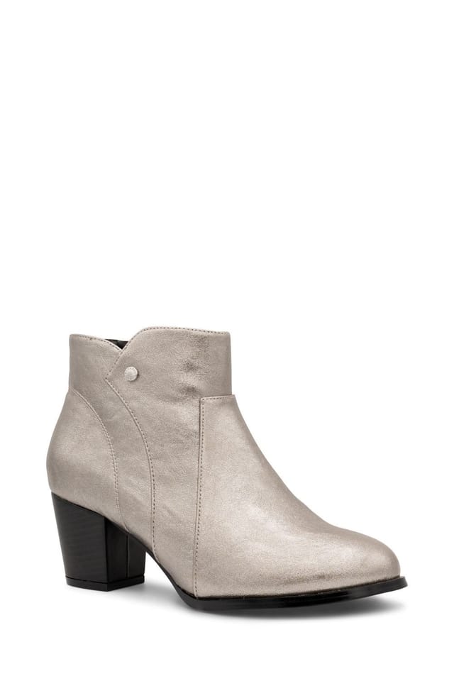 Paradox London Paradox London Women's 'Anya' Mid Block Heel Ankle Boot in Metallics - 2