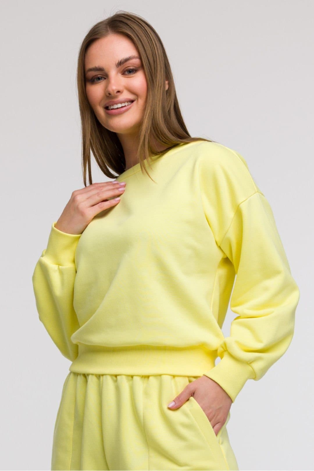 Love Lace Love Lace Women's Wrap Open Back Oversized Blouse in Yellow