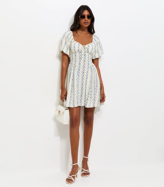 New Look Women's White Floral Milkmaid Mini Dress New Look - 2