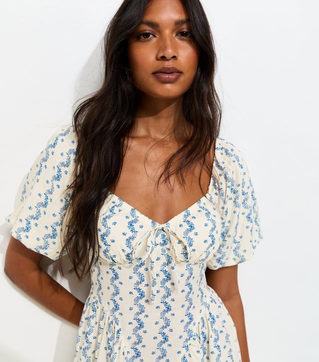 New Look Women's White Floral Milkmaid Mini Dress New Look - 3