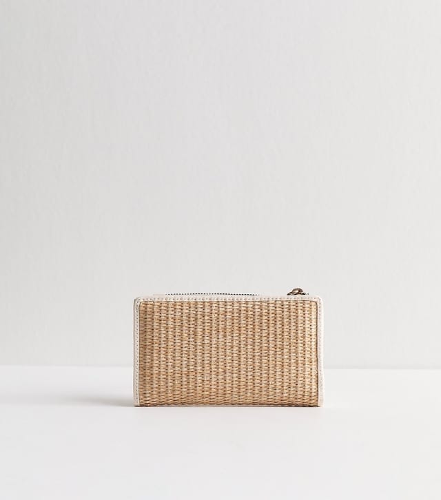 New Look Stone Raffia-Look Shell Charm Purse New Look - 3