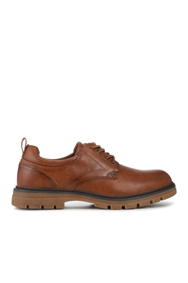 Pavers Pavers Men's Casual Chunky Lace Up Shoes in Tan - 2