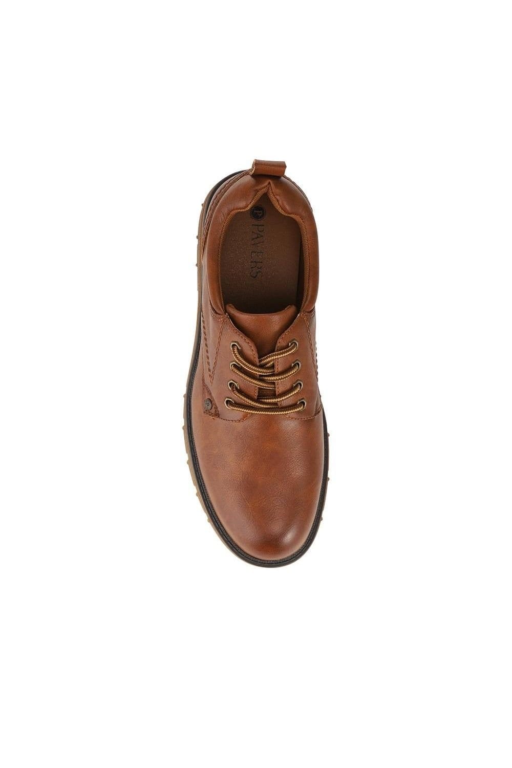 Pavers Pavers Men's Casual Chunky Lace Up Shoes in Tan - 4
