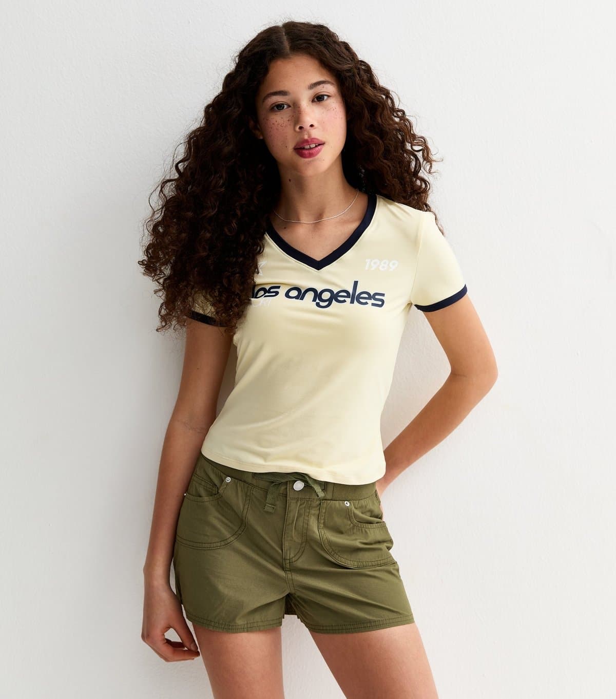 New Look Girls' Dark Khaki Parsley Cargo Shorts New Look