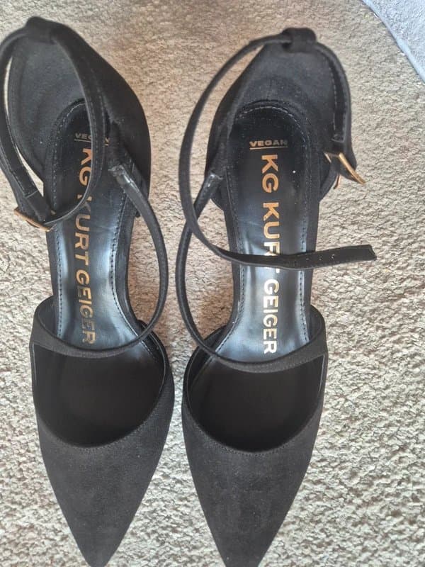 Kurt Geiger Kurt geiger vegan faux suede black strappy heels size 7