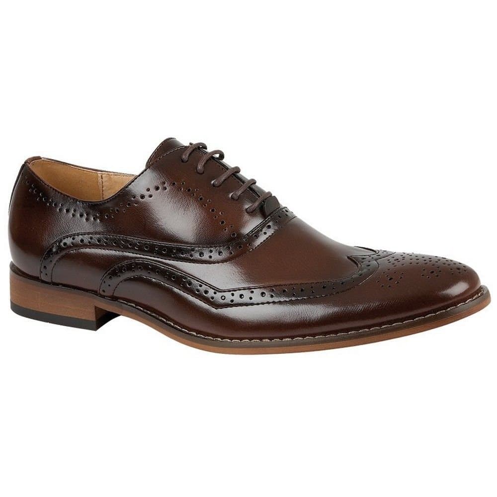 Goor Goor Men's 5 Eyelet Brogue Oxford Shoes in Brown