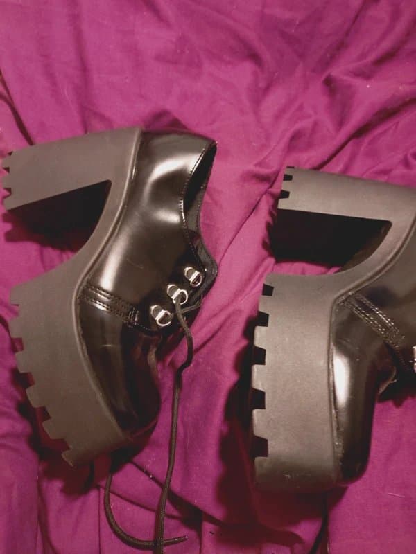 ASOS Lace up chunky heel