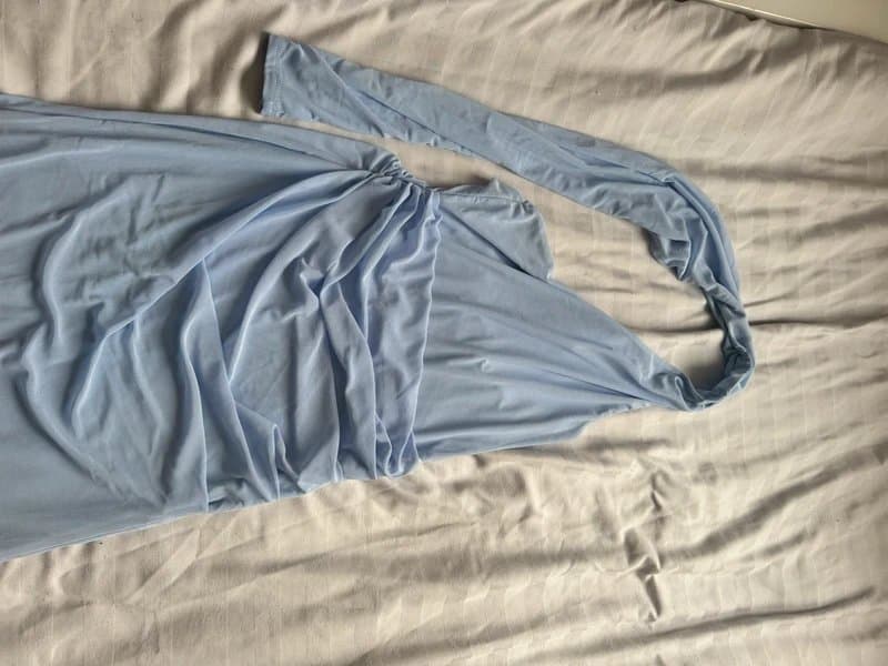 ASOS ASOS baby blue one sleeve dress size 10