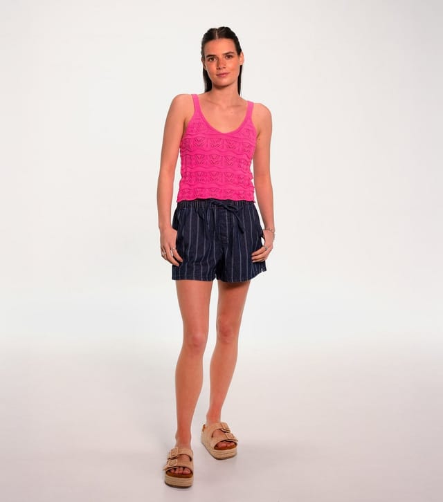 Sunshine Soul Women's Pink Cotton Pointelle Cami Top Sunshine Soul New Look - 2