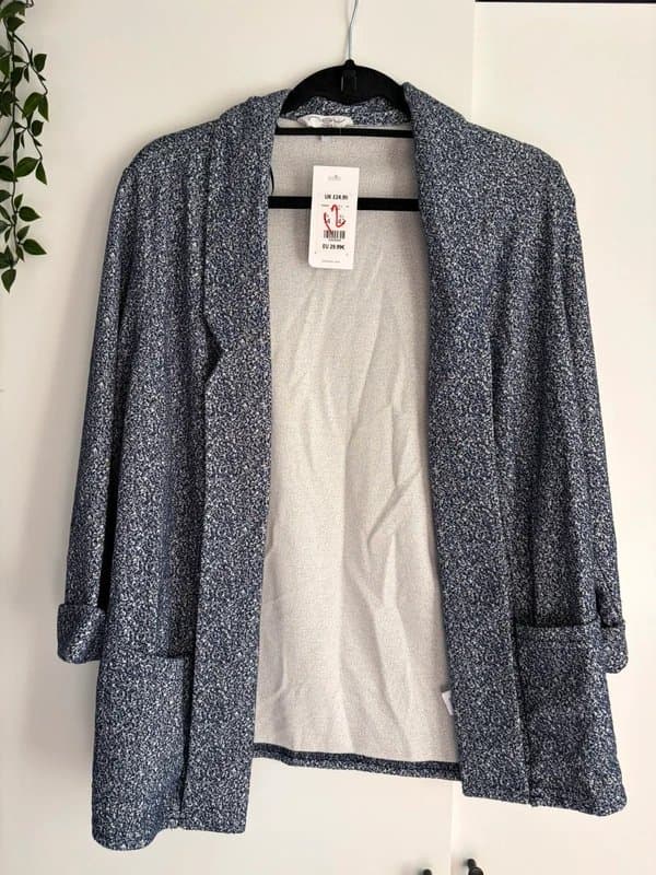 New Look New Look Blue/White Blazer – UK 14