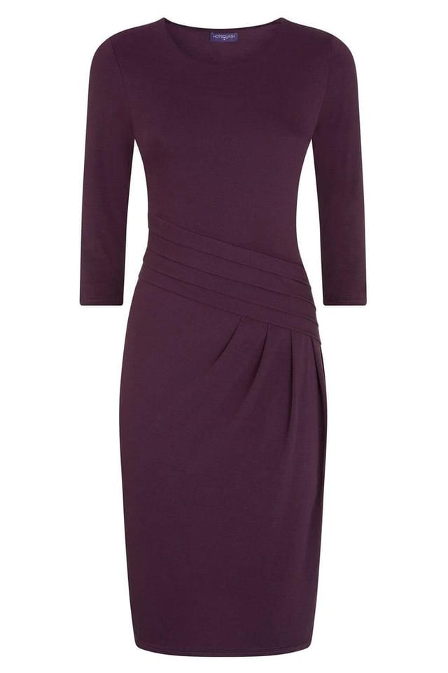 Hot Squash Hot Squash Women's Pleat Waist Dress in Purple - 3