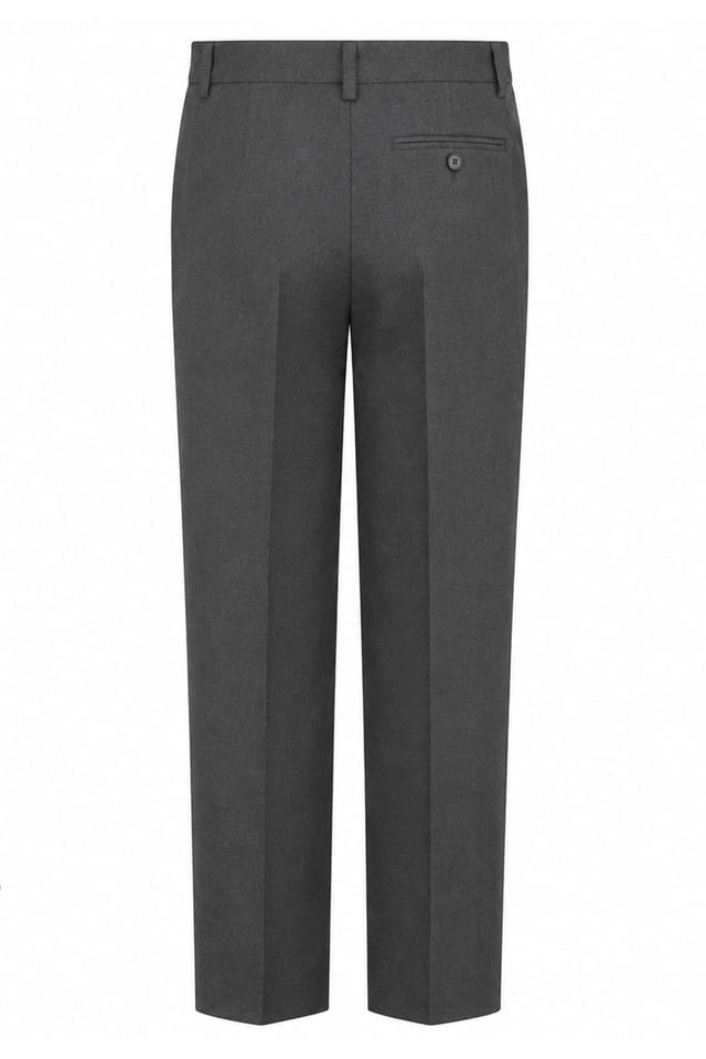 David Luke David Luke Men's Regular Fit Senior School Trousers in Grey - 2