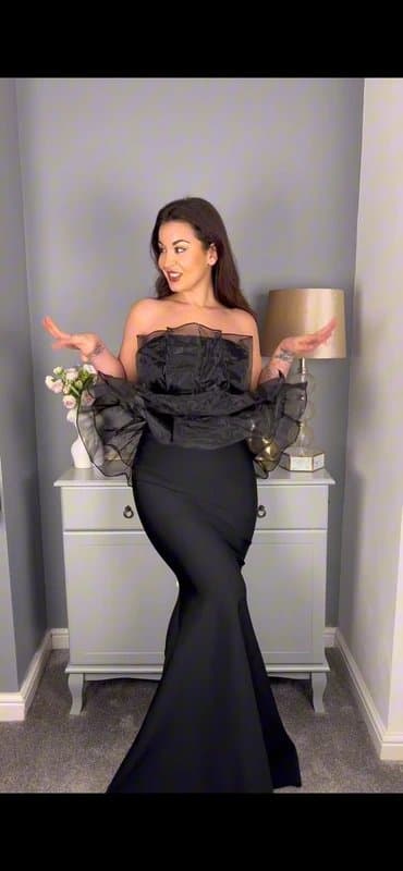 lune eclat Black mermaid fishtail Bodycon maxi size M