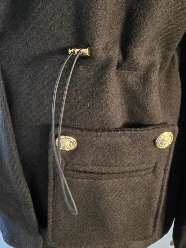 Flam Black Cotton Blend Jacket S/M Petite