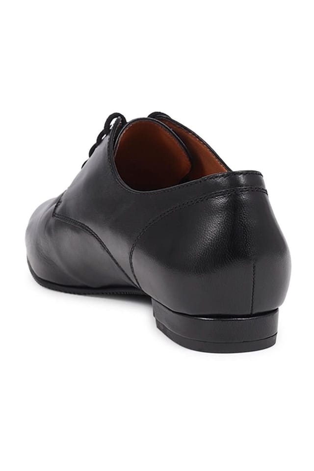 Jones Bootmaker Jones Bootmaker Women's Tanaya Leather Derby Shoes in Black - 3
