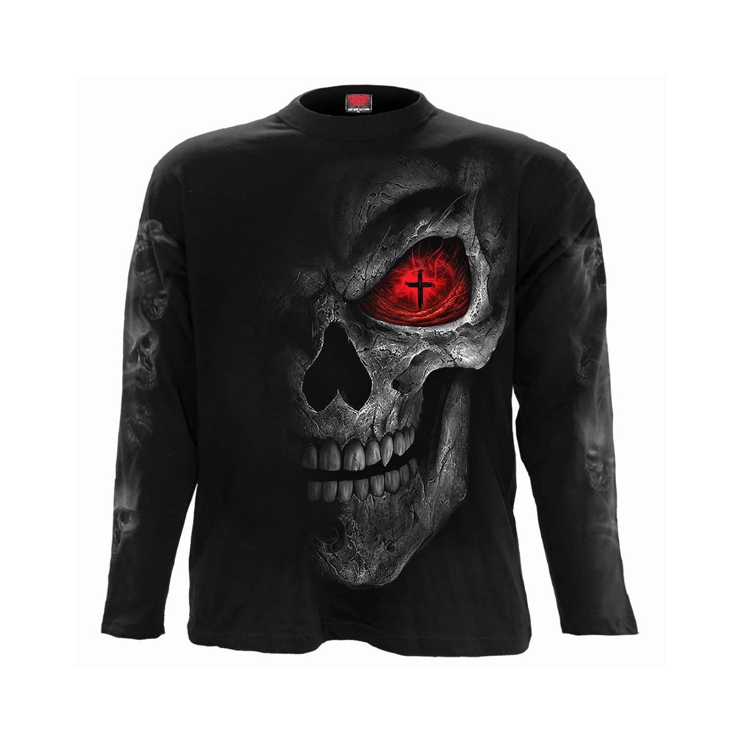 Spiral Direct Spiral Direct Men's Death Stare Back & Sleeve Print T-Shirt in Black